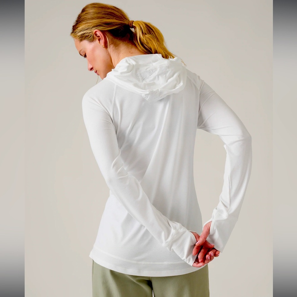 Athleta Pacifica Illume UPF Relaxed Jacket, size XXS, color: Bright White